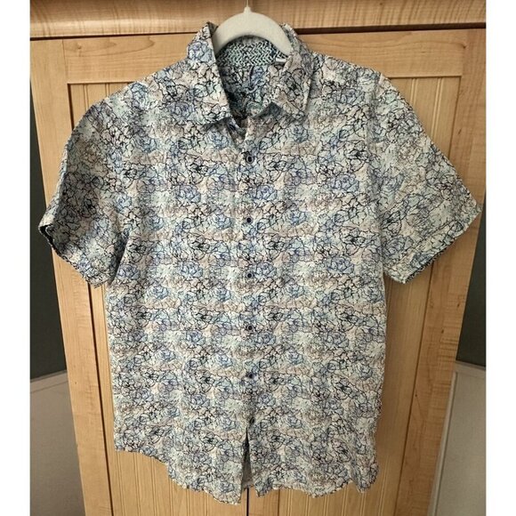 Robert Graham Radnor Multicolor Floral Men's Linen Cotton Shirt Size Small $198 - Picture 6 of 6